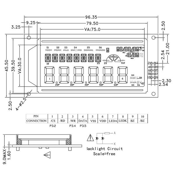 Функция IC HT1622 водителя дисплея LCD этапа электрического счетчика Multi