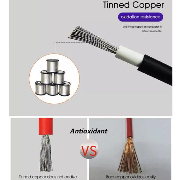 DC 4mm Solar System Pv Cable 1500V Wears Resistance