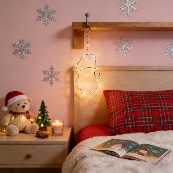 Artistic design Christmas Iron Art Decorative Lights using Micro Wire 55 Percent Copper 45 Percent Aluminum enhancing festive atmosphere lighting