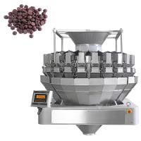 Máquina automática de embalaje de granos de café de chocolate con pesador de cabeza múltiple vertical
