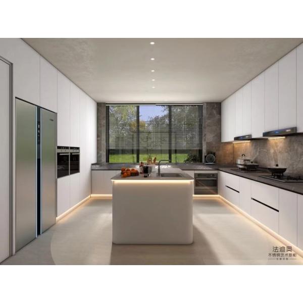 Modern Kitchen Cabinet Fadior S U-Shaped Ultra-Modern Stainless Steel Kitchen For Contemporary Living Durable Functional And Elegant