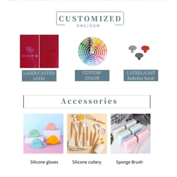 Шабер Skillet литого железа нержавеющей стали аксессуаров Cookware кухни ODM OEM