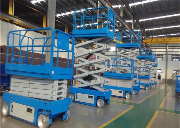 Multi Functional 12m Scissor Lift Platform , Indoor Scissor Lift Full Serviceable Ground Controls