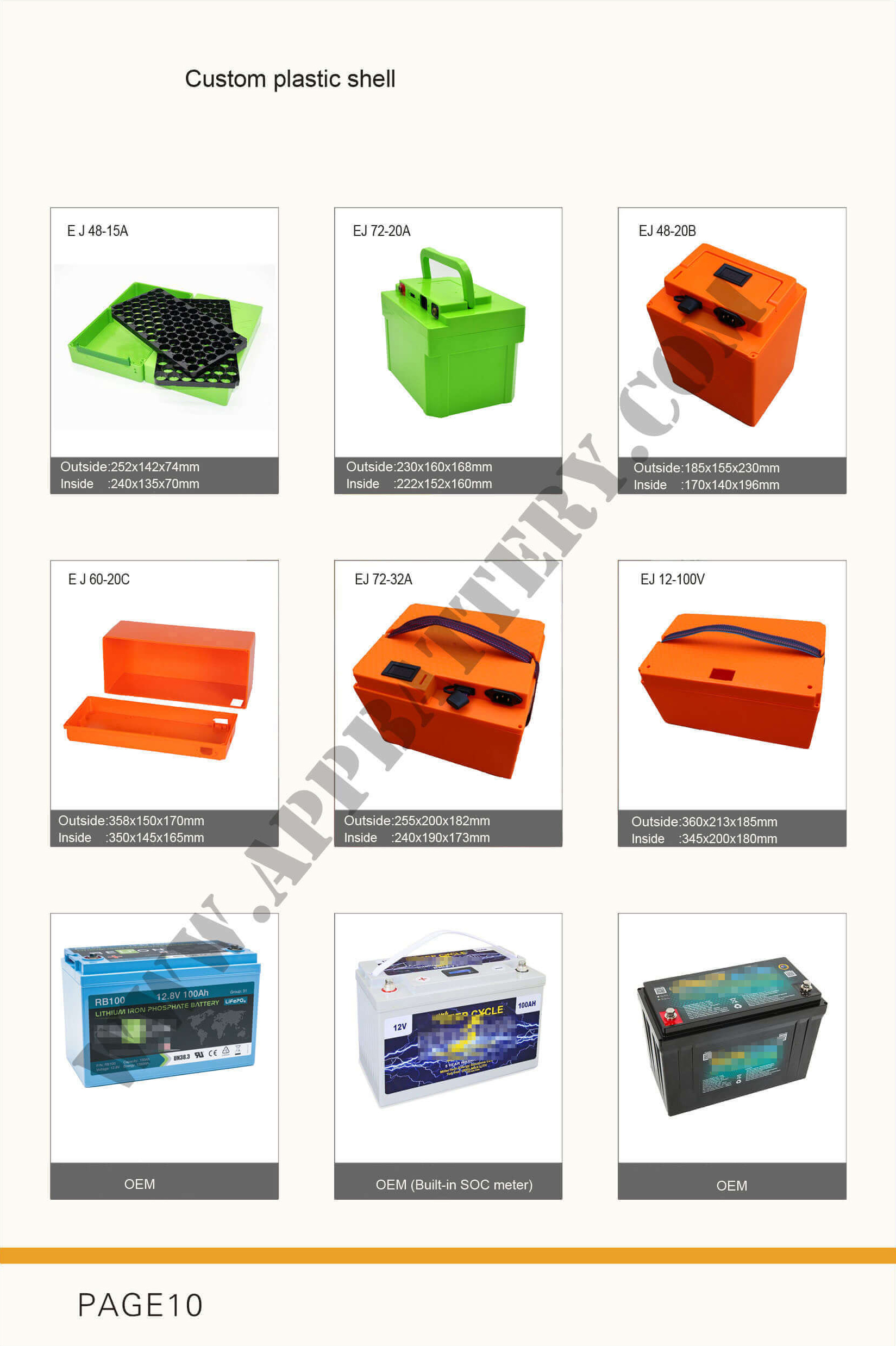 ABS Plastic Empty Battery Box 12V 45Ah Drop In Replacement Lead Acid Battery Lithium Battery