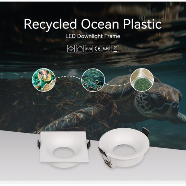 Fixed Anti Glare Downlight Frames Recycled Ocean Plastic Gu10 Downlight Frame