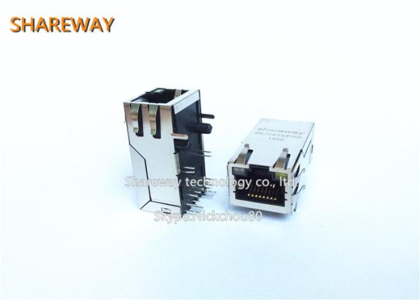 Single Port Modular Magnetic RJ45 Jack / Female Magnetic Ethernet Jack