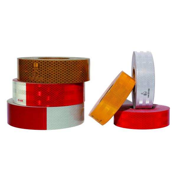 Red White DOT-C2 Self Adhesive Approved Reflective Safety Tape For Truck Vehicles