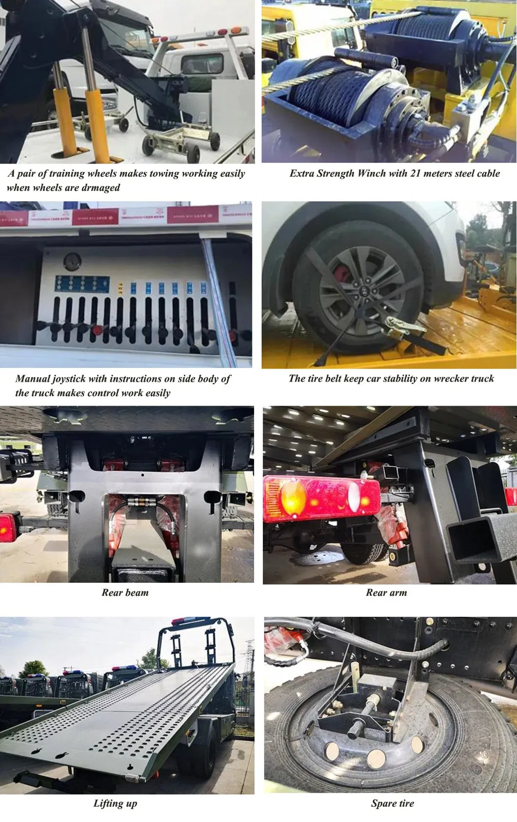 3ton 5ton 4X2 JAC Road Rescue Flatbed Tow Recovery Car Carrier Truck Wrecker Towing Truck for Towing Broken Cars or Equipments