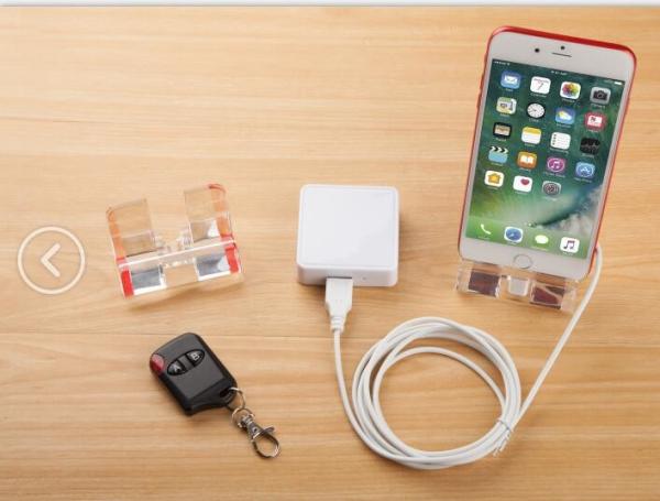 COMER security display solution portable phone security alarm transparent clear acrylic holders for shops