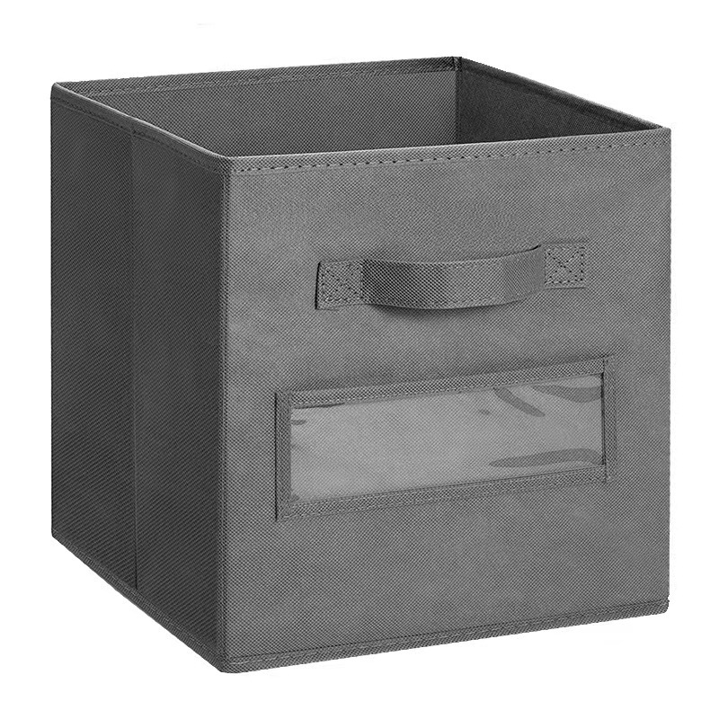 Simple Non-Woven Folding Storage Box with Lidless Organizer for Home Business Card Toy Layer File Storage Cabinet Box Storage