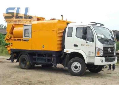 Easy Moving Mobile Trailer Mounted Concrete Pump With Double Shaft Mixer
