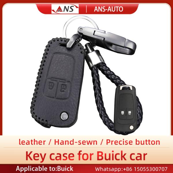 Hand Sewed Leather Car Key Case , Shock Proof Leather Smart Key Case