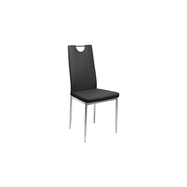 0.25m³ 60KGS Modern Dining Chair With Chrome Metal Leg