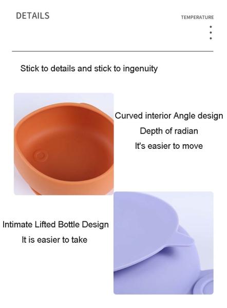 Soft Silicone Children Cartoon Fish Shaped Sucker Bowl Food Grade Silicone Children'S Tableware Bowl