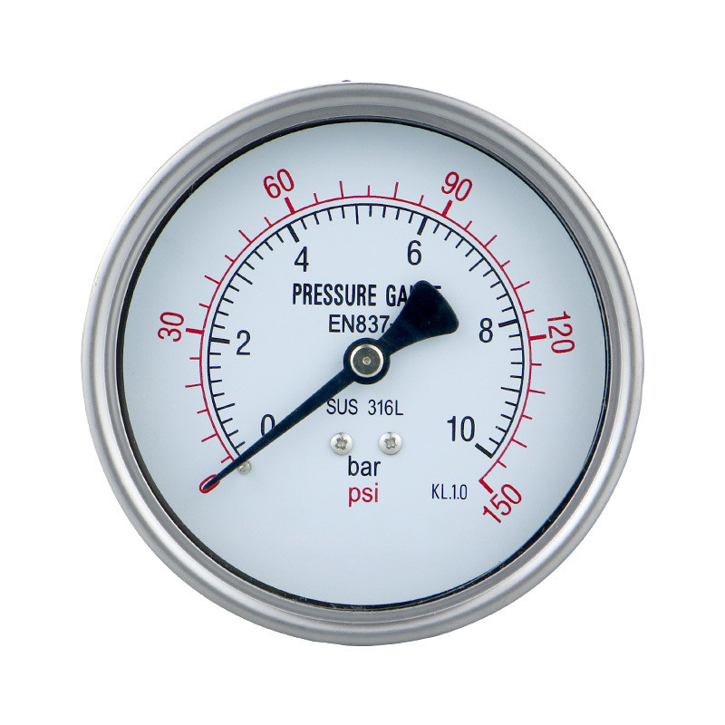 High Precision 100mm Stainless Steel Pressure Gauge 1-2500bar for Gas Pressure Measurement
