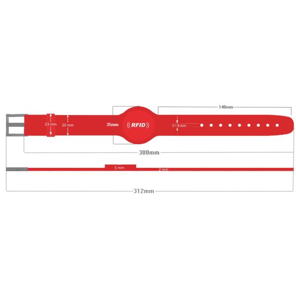 Watch Style Silicone Rfid Enabled Wristbands 125Khz For Swimming Pool