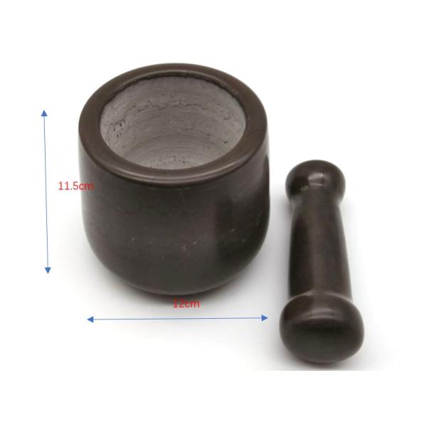 Household Marble Stone Mortar And Pestle Hand Press Herb Spice Garlic Masher Bowl