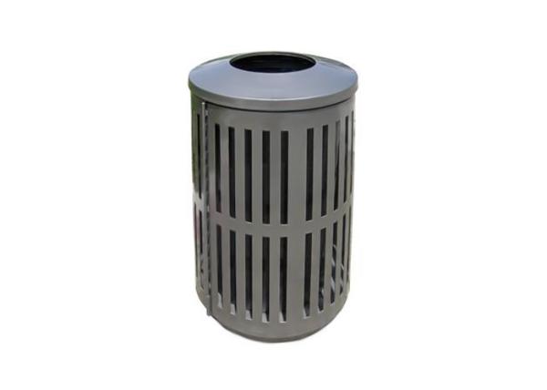 Public Stainless Steel Building Products / Stainless Steel Trash Bin With Various Open Type