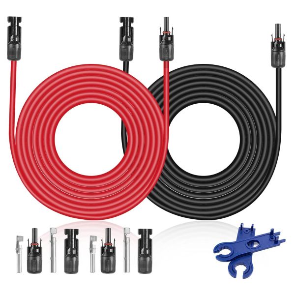 Photovoltaic panel extension cable, 4/6 square solar panel connecting wire, MC4 connector, DC cable