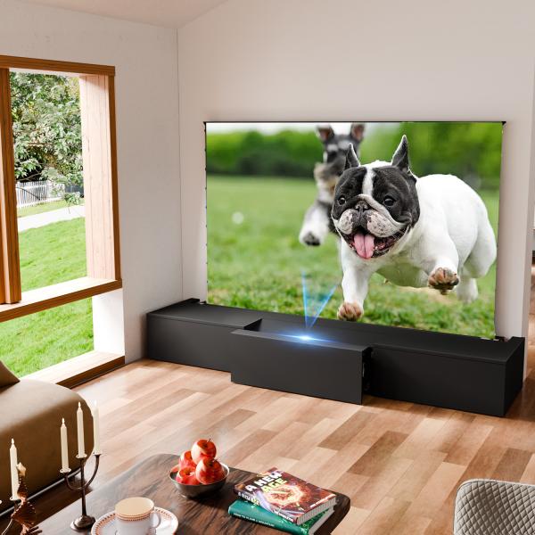 Marble Telescopic TV Cabinet Black Modern TV Cabinet Luxury Living Room Furniture