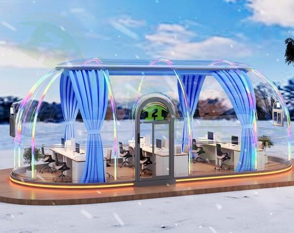 Modern Fashionable Outdoor Prefab Infinitely Elongated Elliptical Shape Star Room for Glamping Geodesic Dome House for Hotels