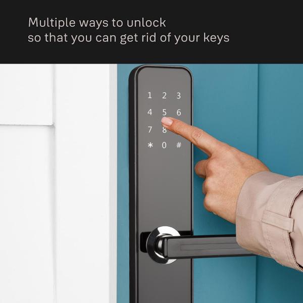 Electronic Keyless Entry Door Lock NFC/IC Card Unlock With Handle Touchscreen Keypad