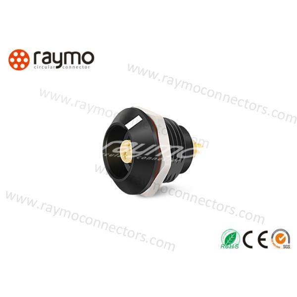 Waterproof IP68 Plastic Push Pull Connectors Black chrome plated