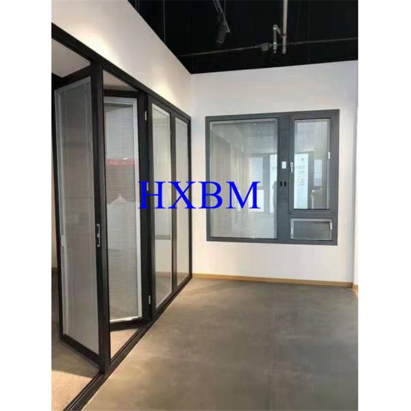 Глубина дверей 12A стеклянная водоустойчивая 75mm EPDM алюминиевая внешняя складывая