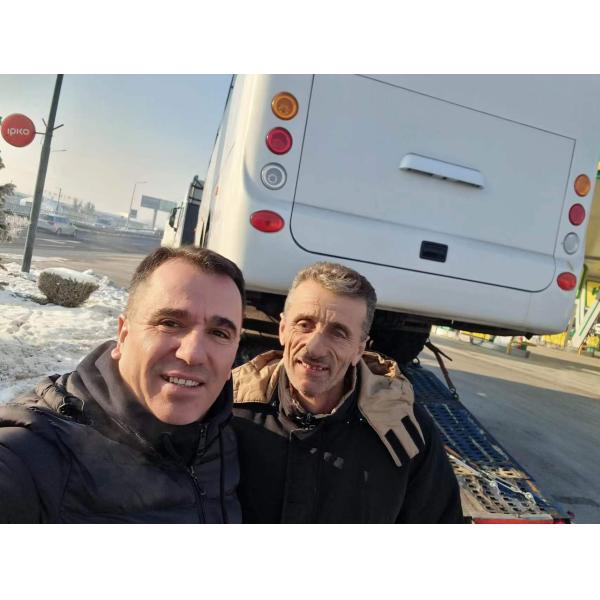 Ручная коробка передач 10-19 мест Электрический городской автобус с батареей 105 кВтч и дальностью 345 км