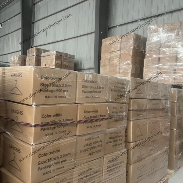 16 Inch 14.5guage Blue Color Steel Wire Hangers For Dry Cleaners