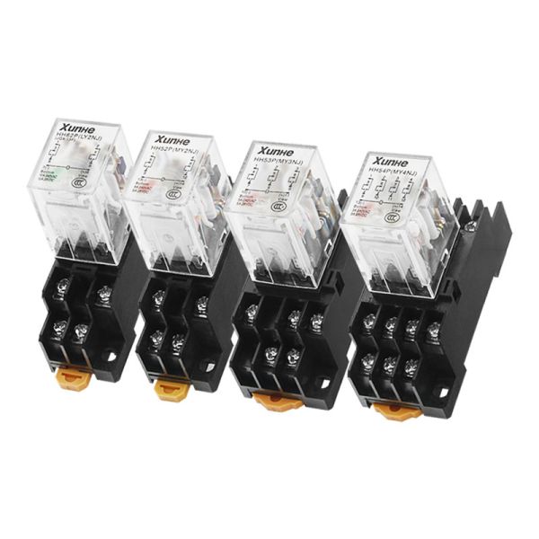 Intermediate Relay with Red Copper Coil 2NO+2NC Contact Arrangement and 5A Rated Current for Industrial Control