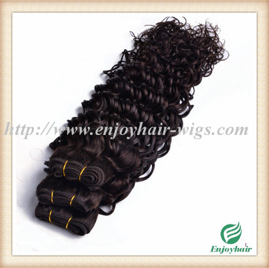 Indian 5A virgin hair weave natural color(can be dye) deep wave 10''-26'' hair extension