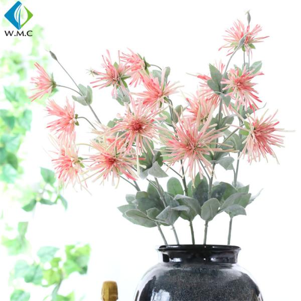 Small Artificial Flower Bouquet , Crab Claw Chrysanthemum For Living Room Decoration