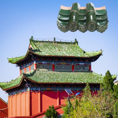 materiais de construção japoneses vitrificados chineses do beirado feito a mão das telhas de telhado de 200mm