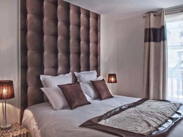 Niger Hotel furniture supplier for Hotel upholstered pad headboard used colorful leather with fabric and white desk tabl