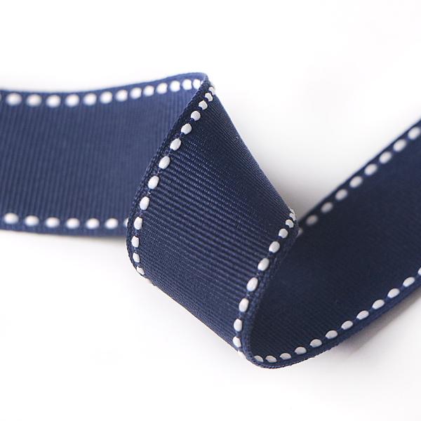 Printed Wired Double Face Saddle Stitched Grosgrain Ribbon for Gifts in 49 Colors
