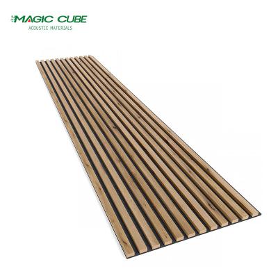 2400*600*21mm Wood Slat Acoustic Panels HPL Finish And Fire Resistance