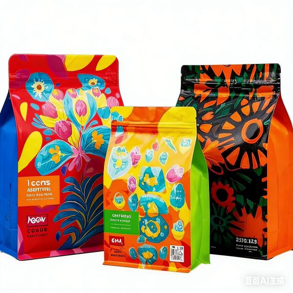 Custom Printed Smell Proof Food Grade Square Bottom Tea Coffee Beans Packaging Pouch with Valve Zipper Resealable Aluminum Bag
