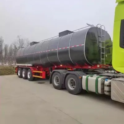 3 Axles Transport Asphalt Bitumen Tanker Semi Trailer with Heated Truck Trailer
