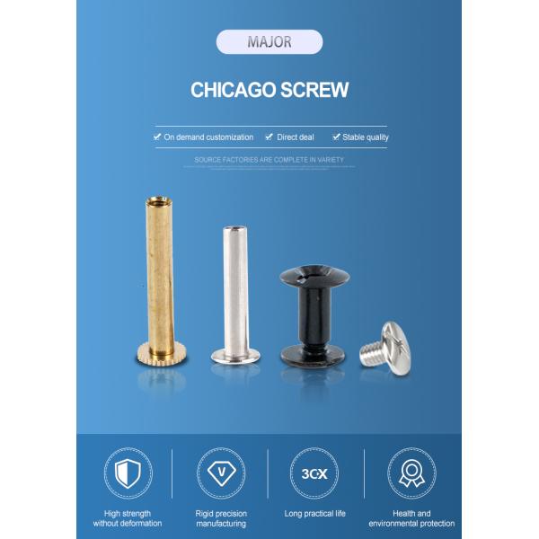 Латунь 2 мм 4 мм 5 мм Мужчина и женщина связывающий пост Чикагский винтовой счет Книга для кожи