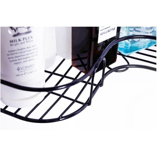 Iron Bathroom Corner Storage Rack , 5KG Loading Corner Storage Holder Shelf