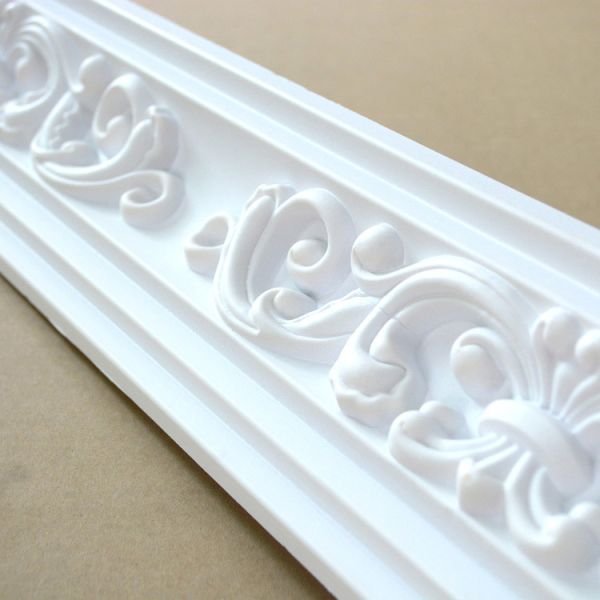 Waterproof Eco-friendly Polyurethane Foam Cornice Easy To Install for Home and Office Decor