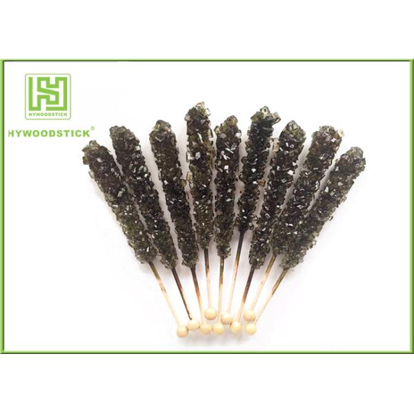 Rainbow Sugar Candy Sticks , 120mm Rock Candy Wooden Sticks For Coffee Milk