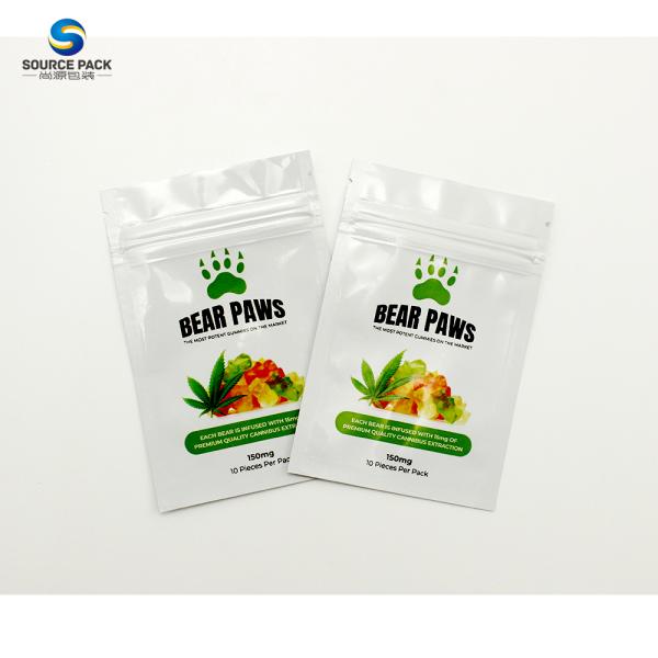 Custom Mylar Bags Gummies Candy Edible Stand Up Pouch Packaging