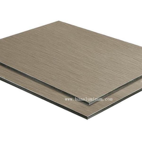 1220mm Metal Composite Material Mould Proof Brushed Silver Aluminum Composite Panel