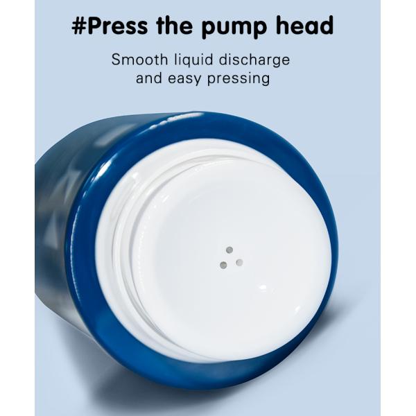 Насос для удаления лака для ногтей Бутылка 24-410 Пластик для 300 мл ПЦР упаковки ПЭТ Синий цвет бутылки