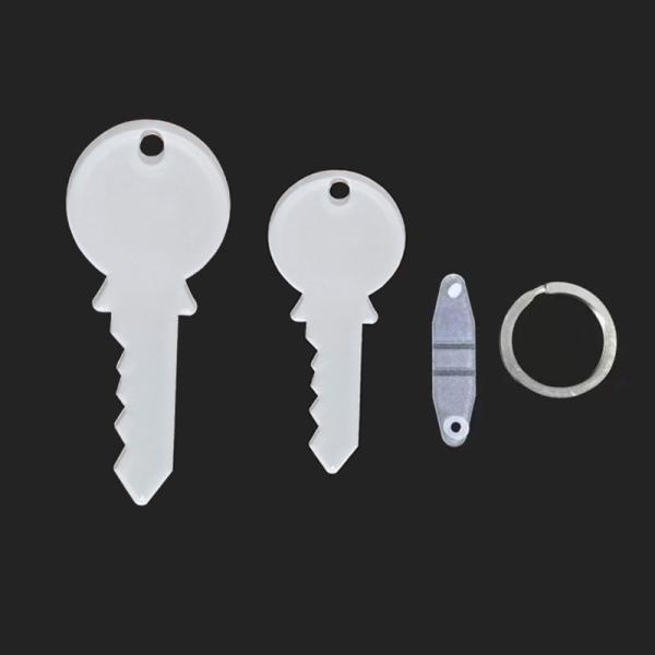 Sublimation Blank Key Shape Acrylic Keychain For Sublimation Heat Transfer Printing
