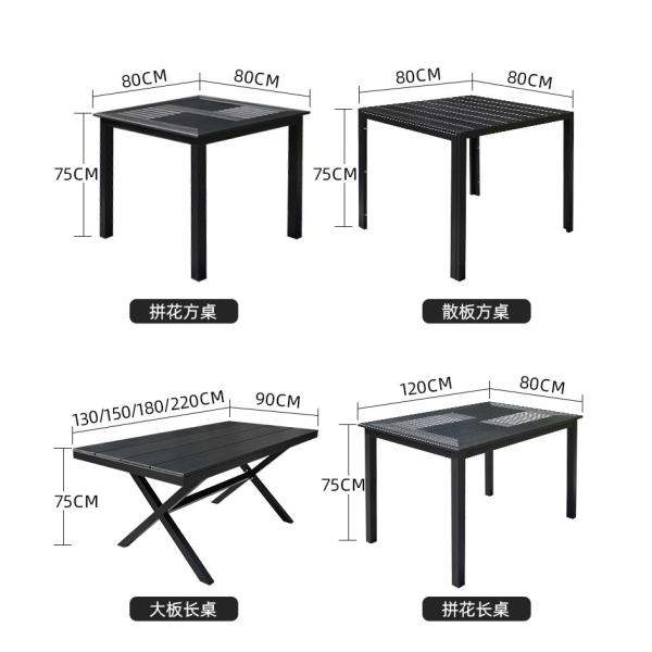 Outdoor Patio Furniture Set Waterproof UV-Resistant Rattan Dining Table and Chairs for Garden Terrace Courtyard and Open-Air Leisure