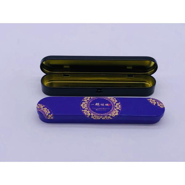 Embossed Custom Printed Gift Pencil Metal Tin Box Rectangular Shape
