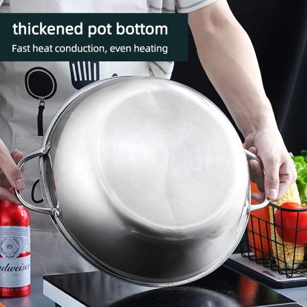 Good Quality Hot Pot Pot Multi-user Hotpot 201 Stainless Steel Shabu Shabu Pots For Cooking